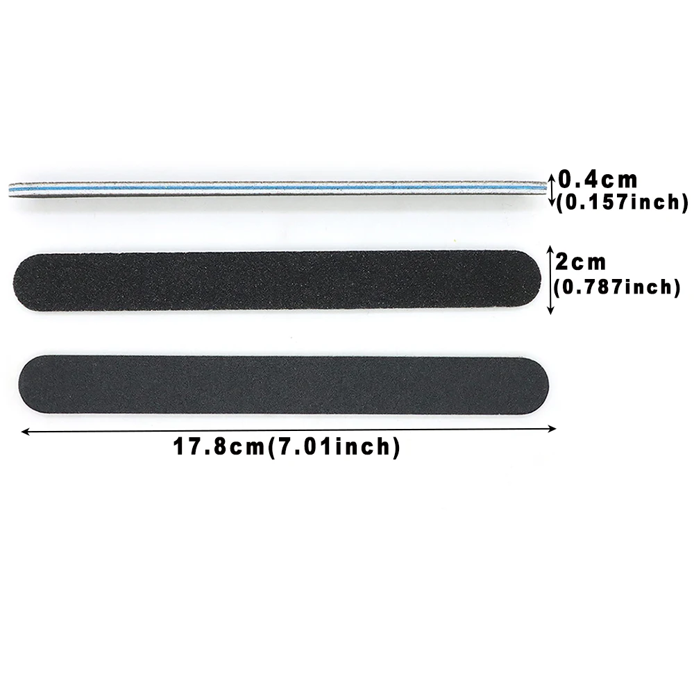 2/5/8 pçs arquivo de unhas 100/180 grit placas de esmeril lixa arquivos buffer aparar unhas dupla face lavável arquivos de unhas para manicure