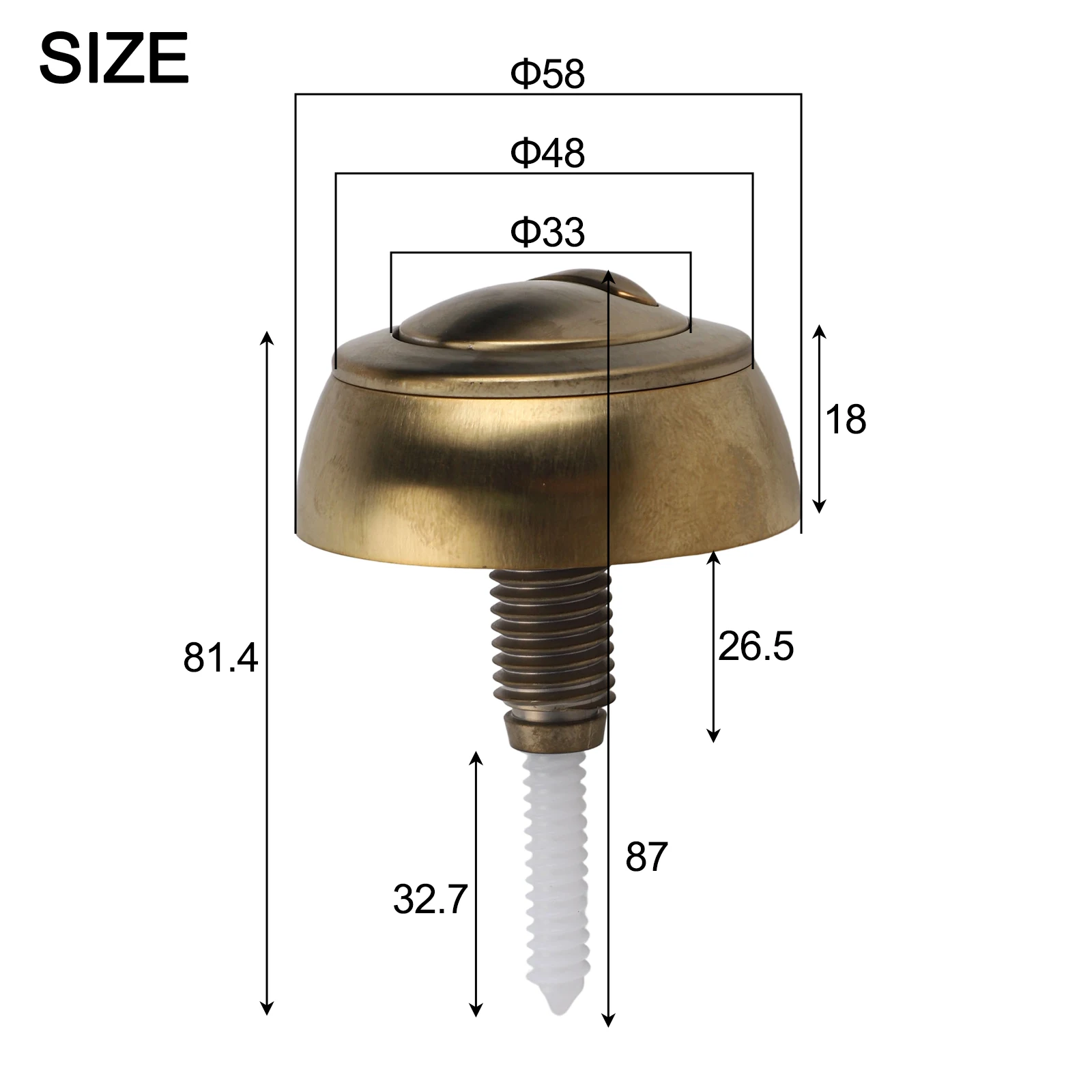 ABS Material Toilet Dual Flush Button for SiampOptima 49 Simple to Install with Standard Cistern Compatibility