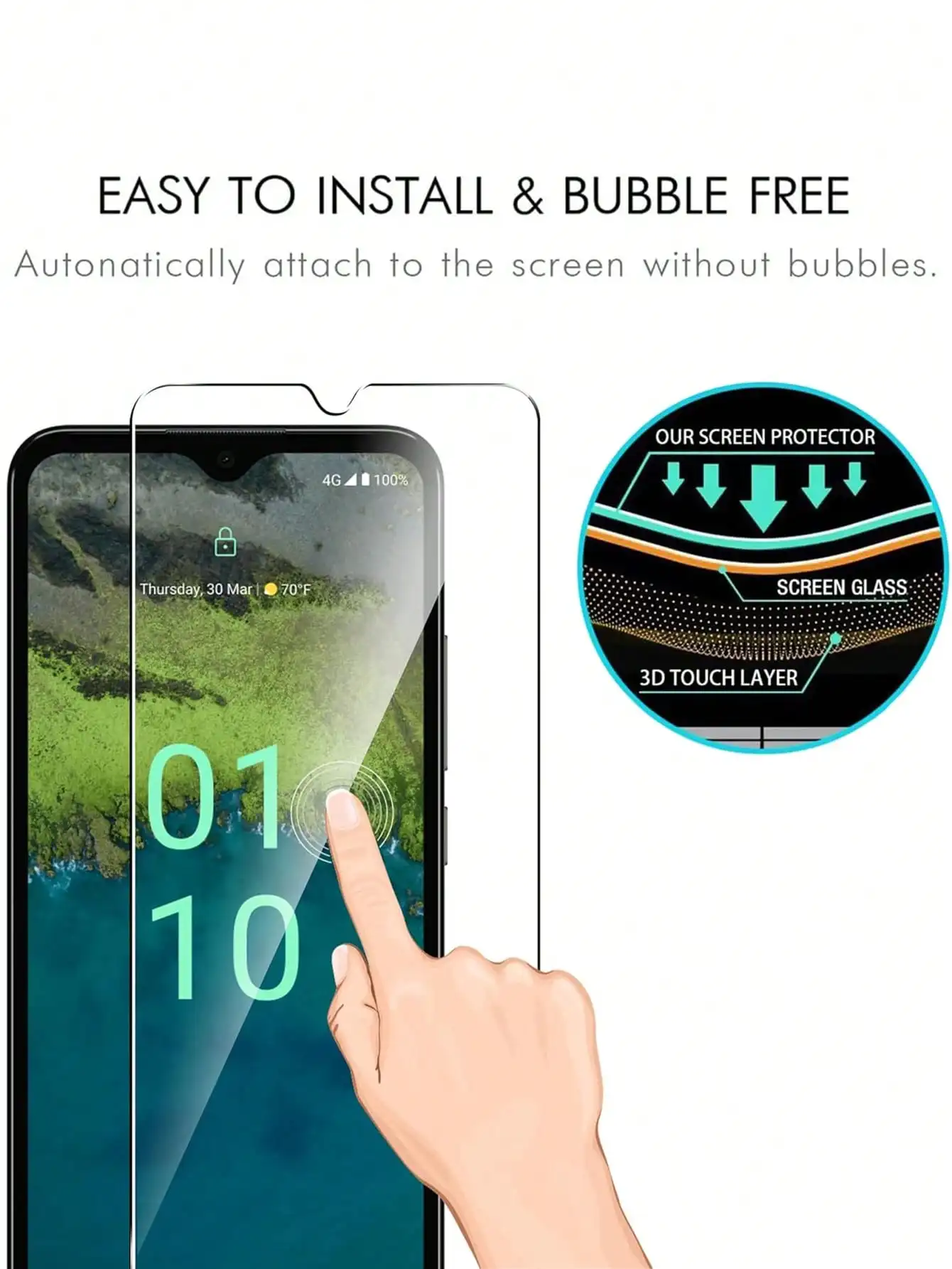 3Pcs Tempered Glass Screen Protector for LG Q60 K50 V30 K42 K52 K41s K92 K40 K61 K51 G6 V40 K40s V50 K11 G7 V60 Protective Glass