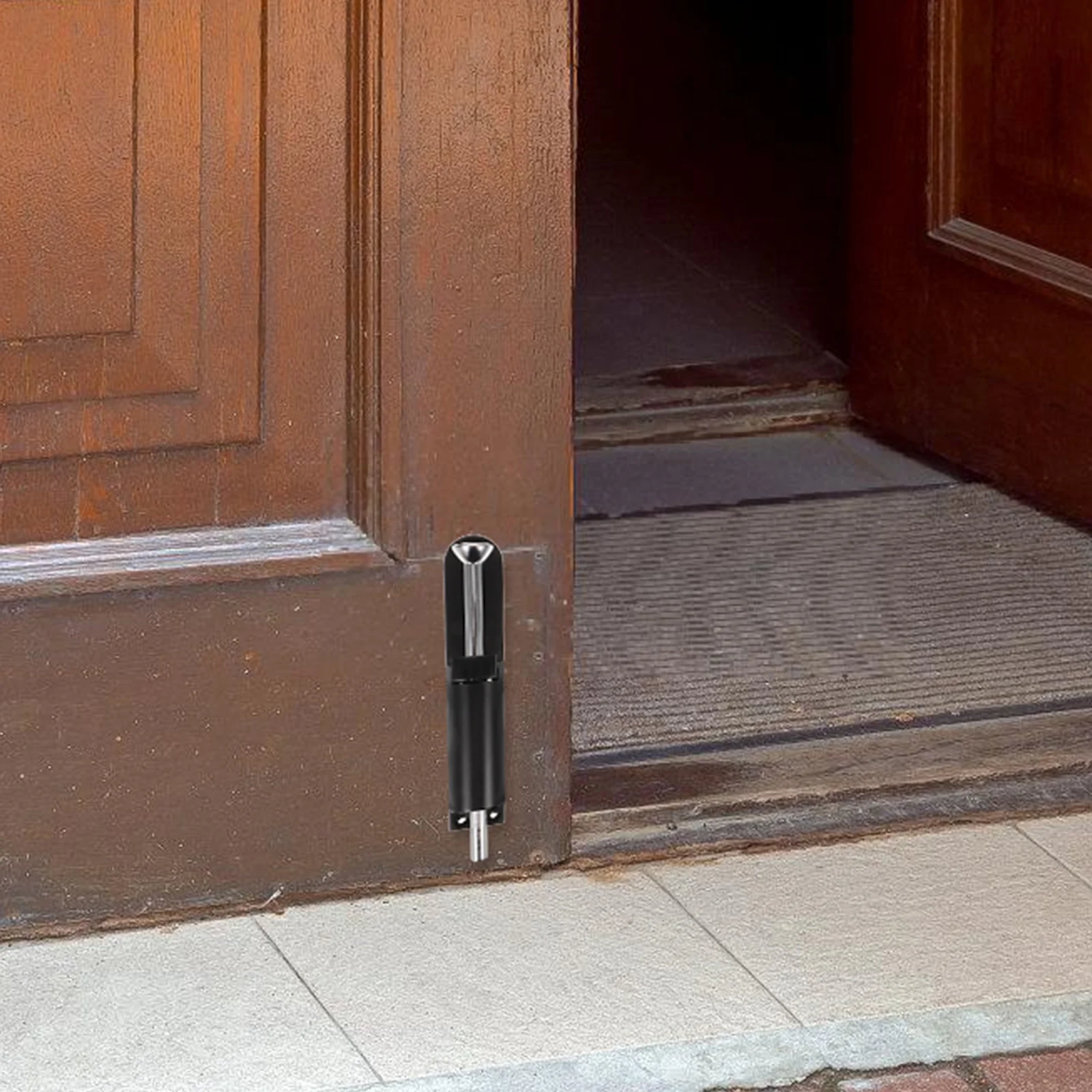 

Spring Drop Rod Gate Latch Heavy Duty Zinc Alloy Door Latch Ground Bolt for Wood Metal Doors Security Lock Fence Gate Drop Rod