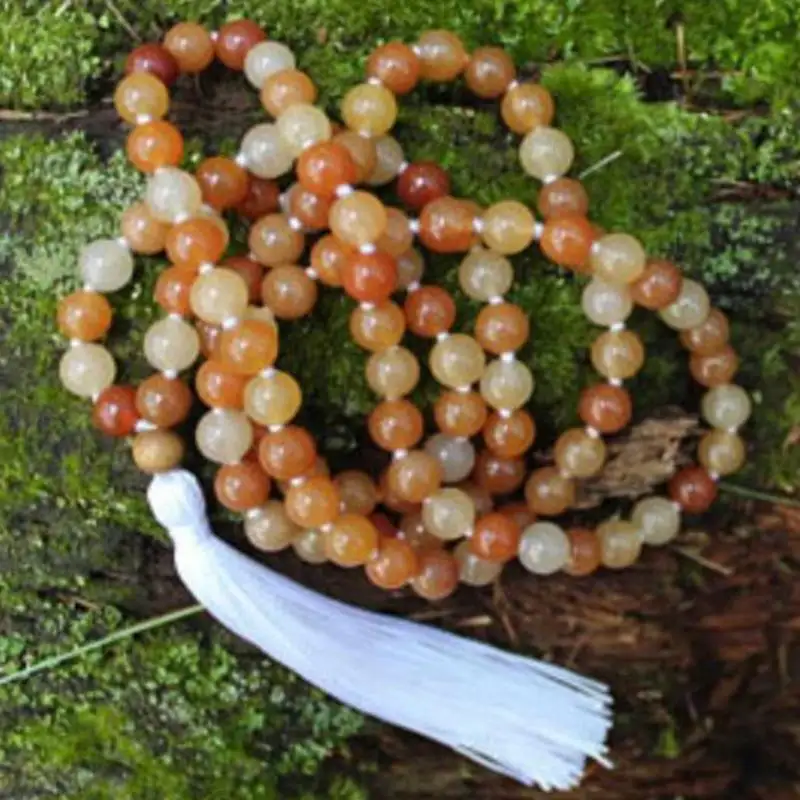 

Natural Multi-Layered Carnelian/Agate Mala Necklace – Spiritual Healing Jewelry for Women
