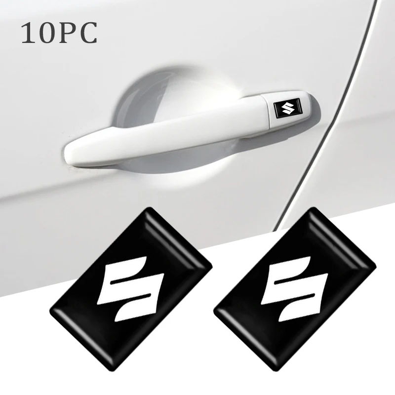 10 unids/set 3D estilo coche epoxi emblema pegatinas decoración accesorio para Suzuki Swift Grand Vitara Baleno Jimny SX4 Interior del coche GSXR