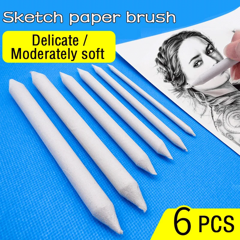 3/6PCS Sketchbook Paper Eraser White Drawing Charcoal Sketcking Tool School Office Pen Supplies Stationery