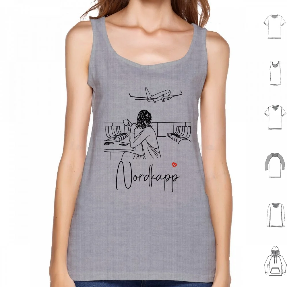 Nordkapp Airport Tank Tops Print Cotton Memory