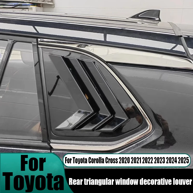 

Для Toyota Corolla Cross 2020 2021 2022 2023 2024 2025 треугольное украшение для заднего окна, жалюзи, товары для наружного украшения автомобиля