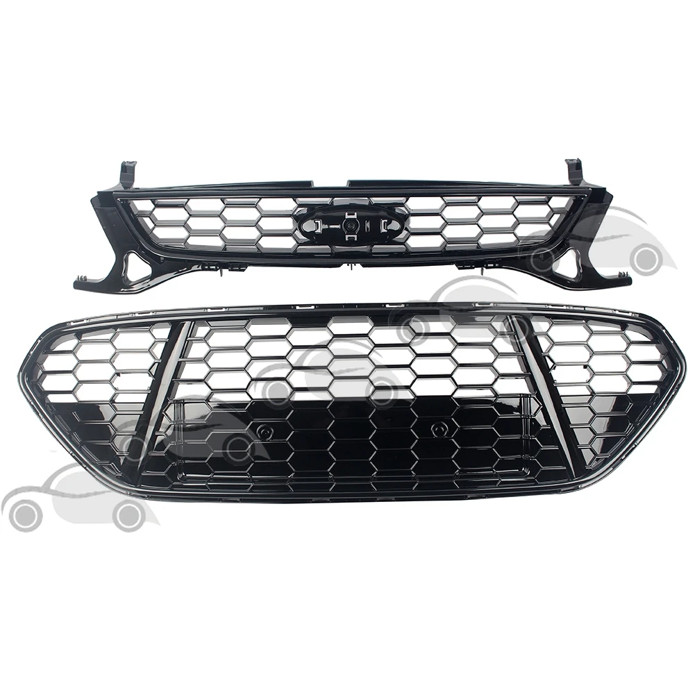 Front HoneycombGrilles Vent Grille For Ford Fusion Mondeo 2011 2012 2013 2014