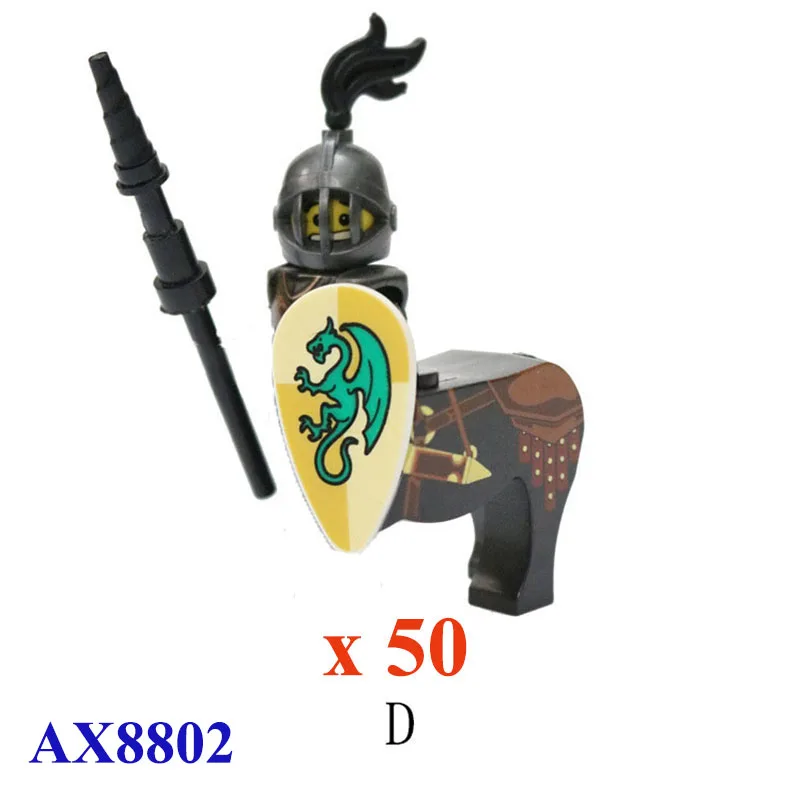 MOC Medieval Dragon Centaurs Knight Shield War Horse Action Figures Building Blocks Weapons Accessories Soldier Bricks Toys gift