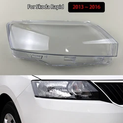 For Skoda Rapid 2013 2014 2015 2016 [Domestic version] Headlamp Cover Transparent Lampshade Headlight Shell Mask Lens Plexiglass