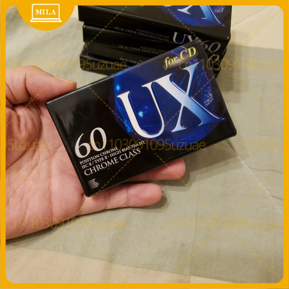 For Sony UX 60-minute single-sided (Class II) blank magnetic tape, brand new and unopened.