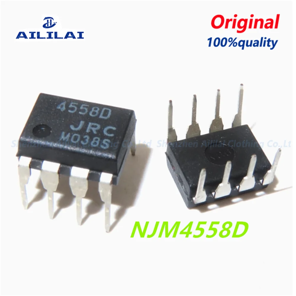 10PCS  new original JRC4558D 4558D  NJM4558D 4558 DIP8 amplifier