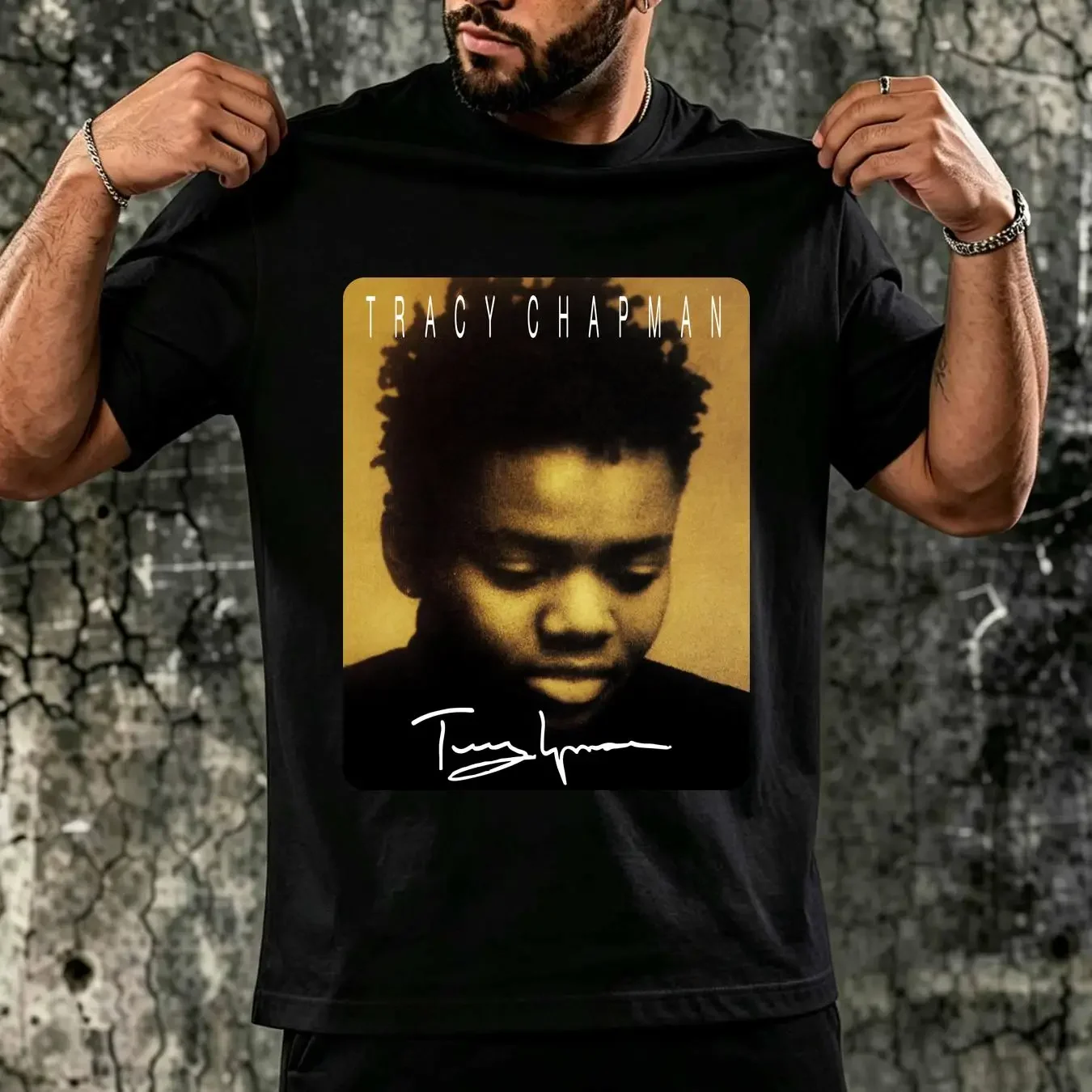 washed T Shirt Hot Tracy Chapman Album Hip Hop Black S 234XL U1692 vintage Washed fashion Stretched Soft streetwear Comfortable