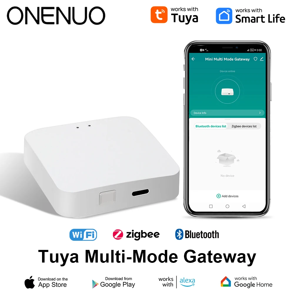 Tuya ZigBee Multi-mode Gateway Hub Smart Home Zigbee Bluetooth 2In 1 Hub Smart Life Remote Control Works With Alexa Google Alice