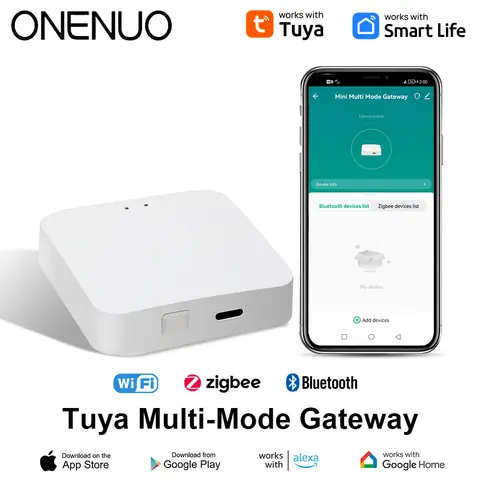 Tuya ZigBee Multi-mode Gateway Hub Smart Home WiFi Bridge Bluetooth Mesh Smart Life Remote Control Works With Alexa Google Alice