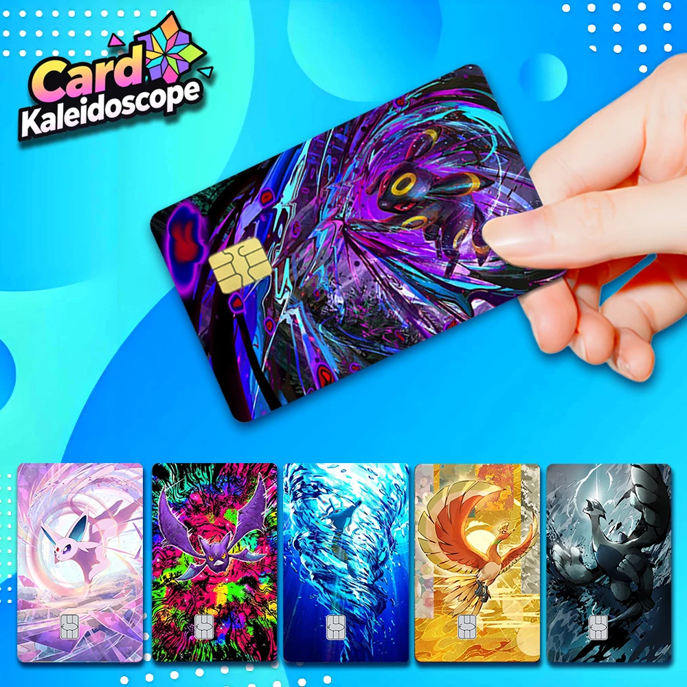

【S13】 PTCG Pocket Card Illustration‌ Series Credit Card Skin Pocket Monsters Stickers for VISA JCB and Other IC Card Decorations