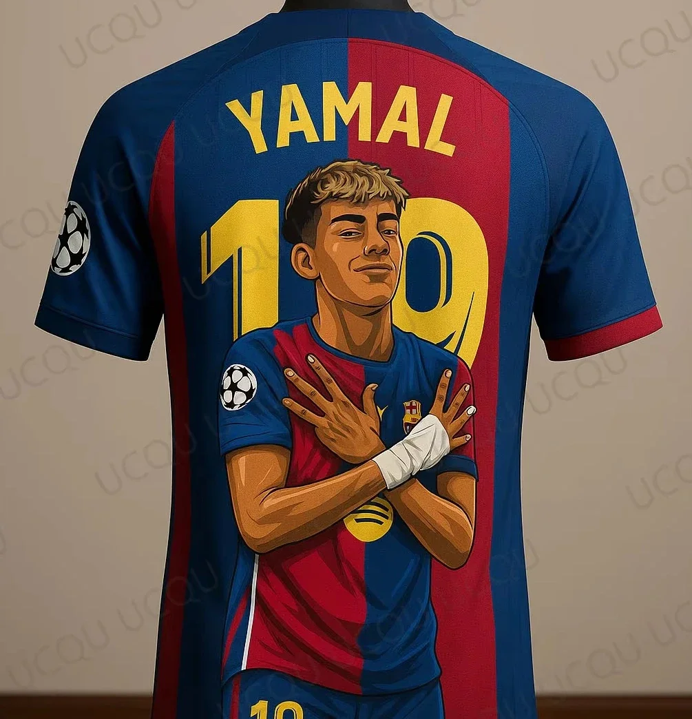

Lamina Yamal # 19 Camiseta de fútbol de dibujos animados Camiseta impresa en 3D Fanwear Edición limitada Estilo streetwear