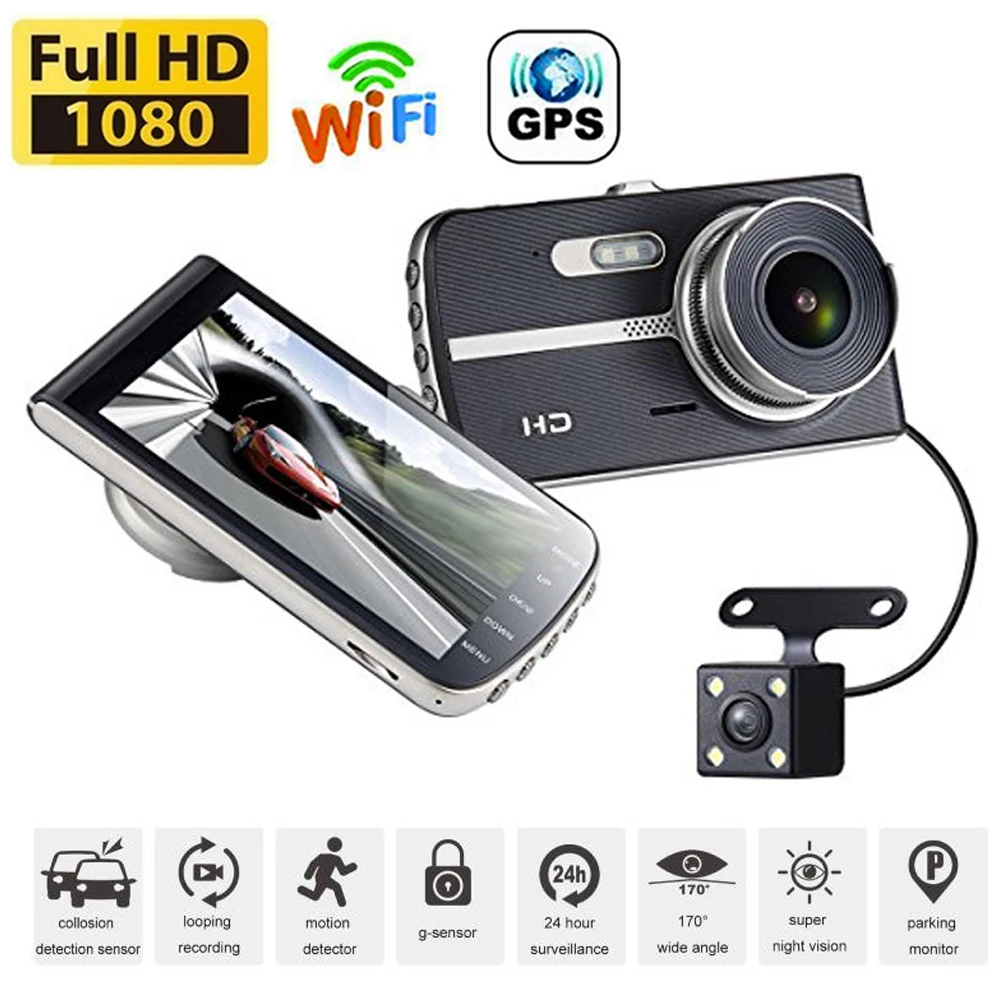 

Car DVR WiFi GPS Dash Cam Rear View Vehicle Car Camera 1080P Video Recorder Black Box Auto Dashcam Car Accessories Registrator