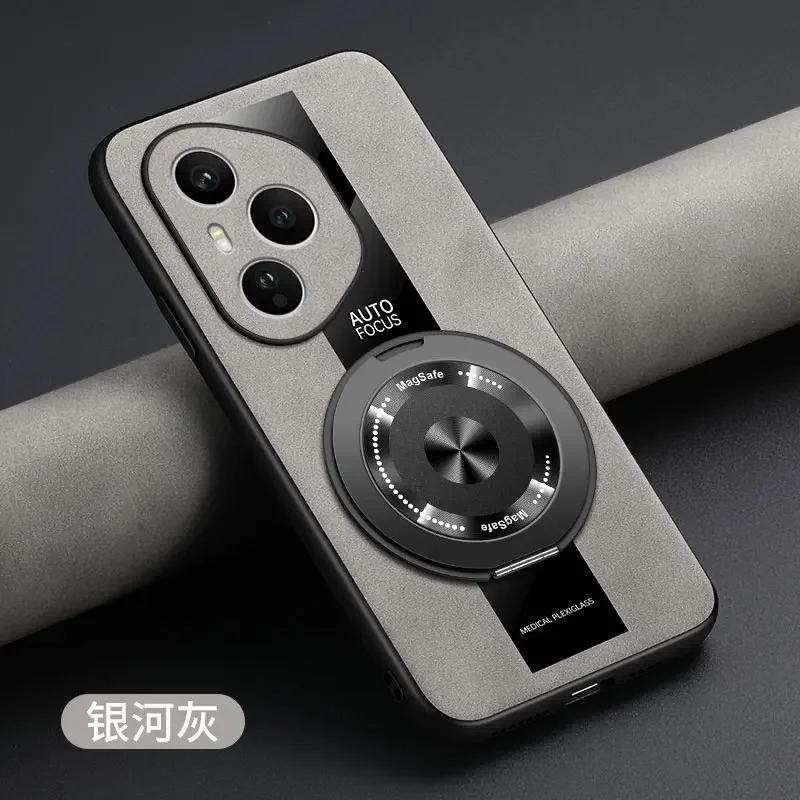 Case For Honor 400 Pro 400 Lite Sheep Buff Porsche 360° Rotation Stand Leather Skin-friendly Anti-fall Cover For Honor400 Pro