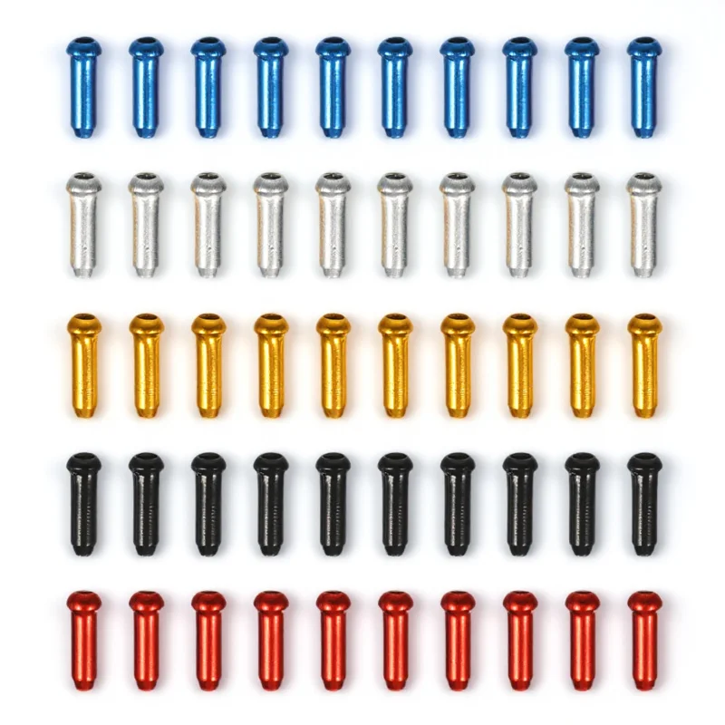 

50pcs Brake Cable End Cap High-Quality Durable Bike Brake Wire Tip For Various Bikes Repair Replacement Tool Accessory