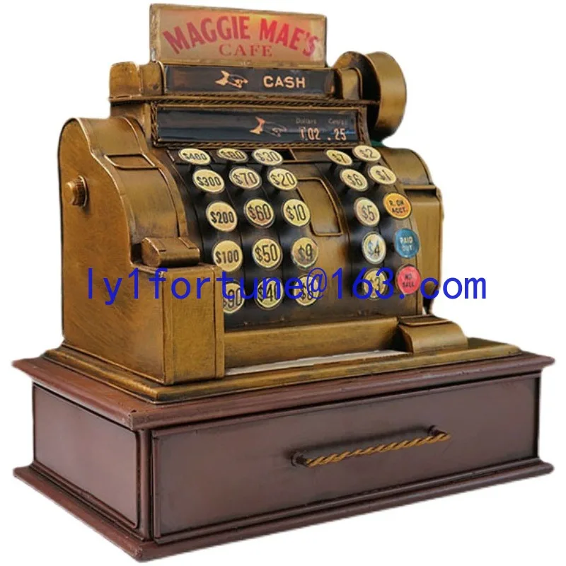 Nostalgic Republic of China style old-fashioned objects American retro cash register model bar ornament decoration