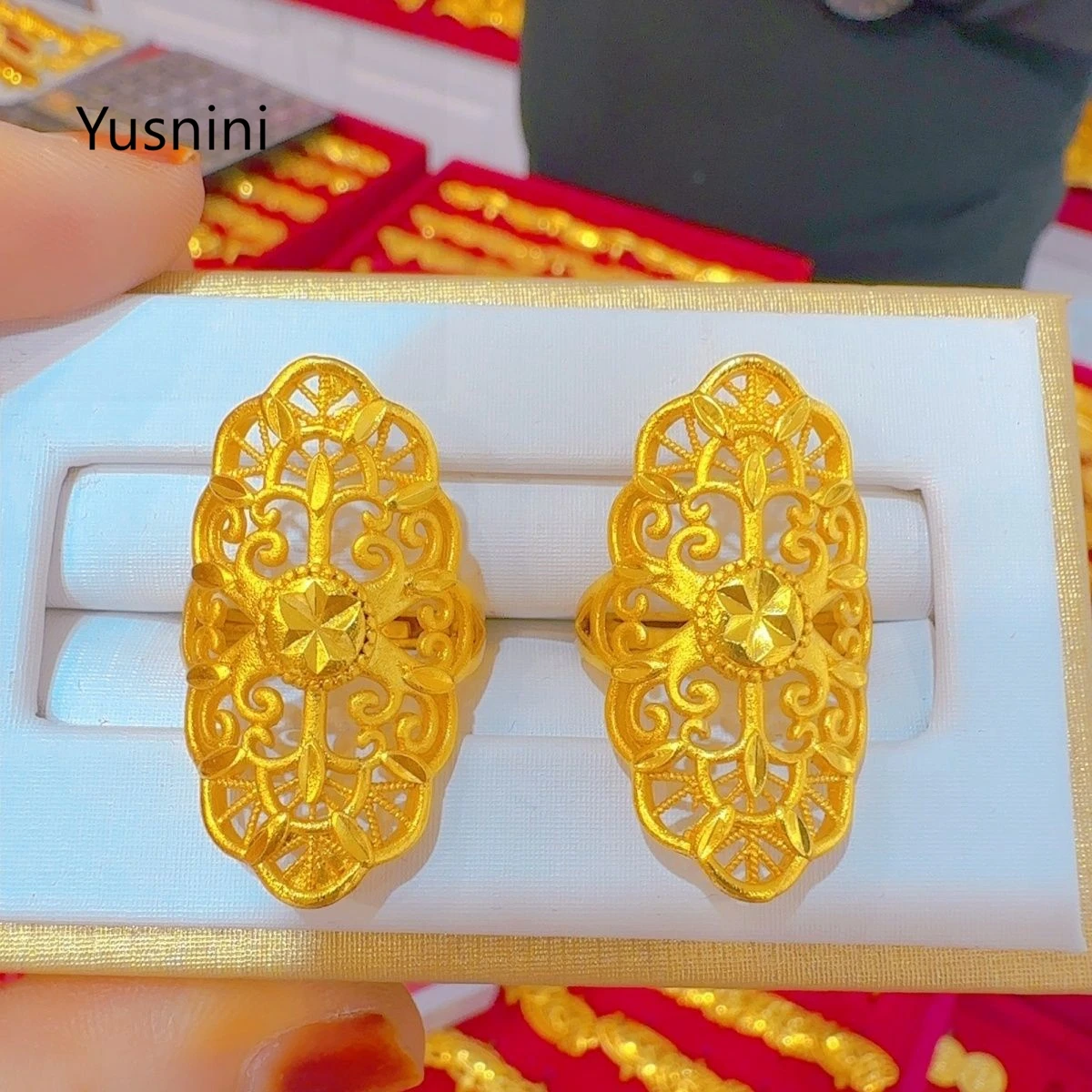 

Dubai Jewelry 24K Gold-Plated Ring Is An Exquisite Gift Suitable For Wedding Party Accessories YY10994