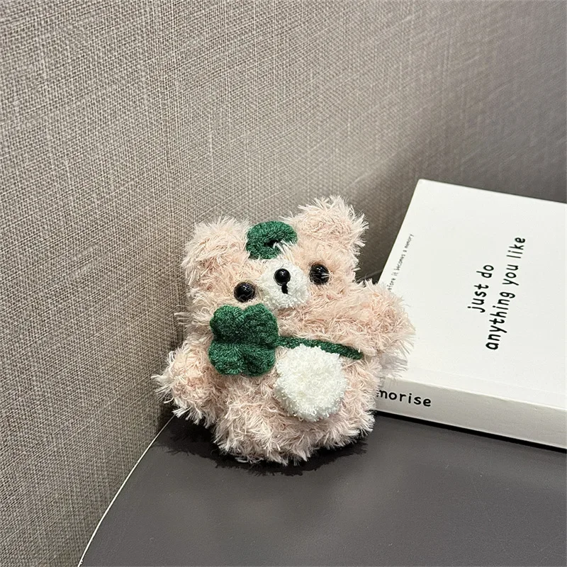 Plush Bear Case for AirPods 4 Airpod 1 2 3 Pro Pro2 Bluetooth Earbuds Charging Box Protective Earphone Case Cover