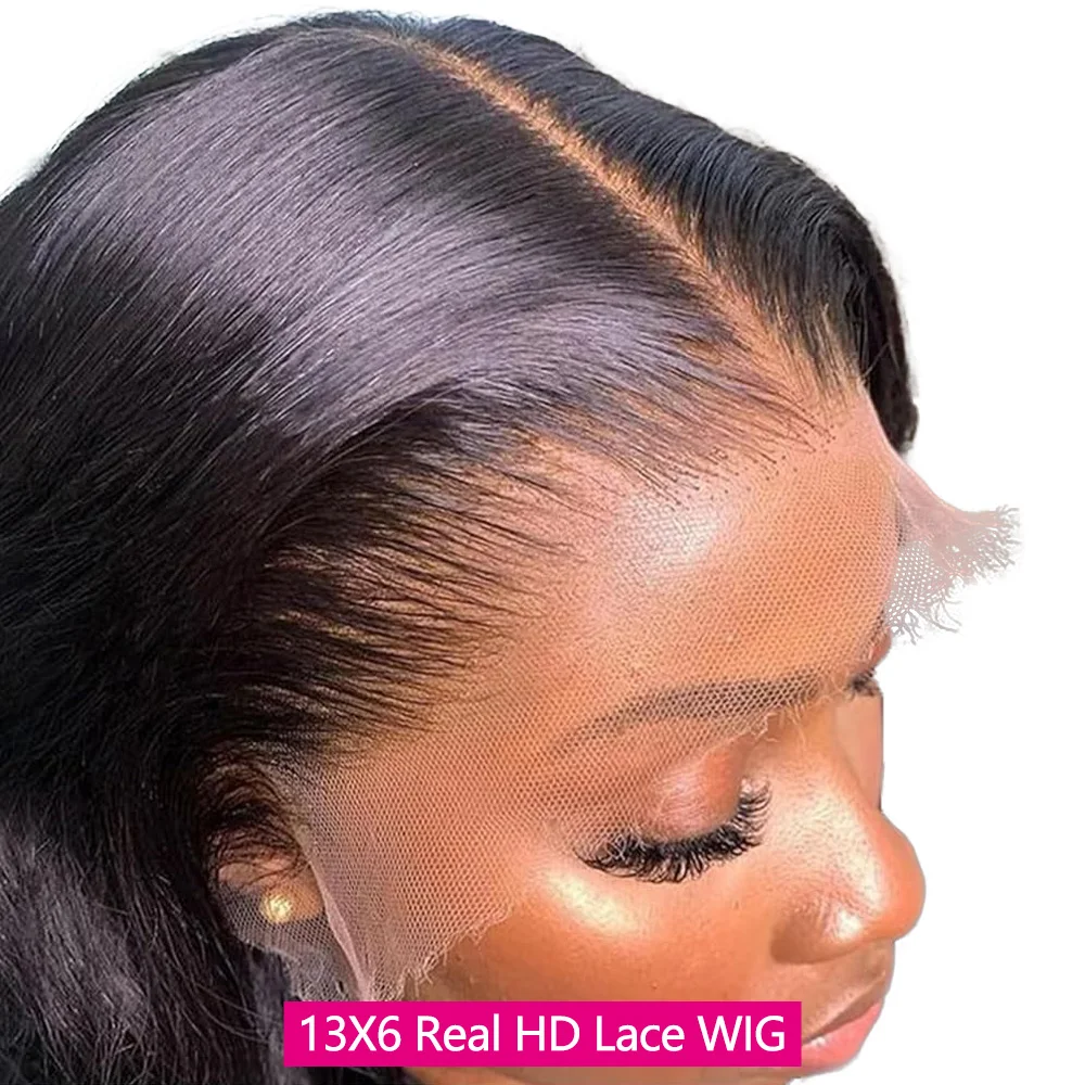 Queenlike 26 Inch 13x6 HD Kant Frontale Menselijk Haar Pruiken Recht Remy Haar Frontale Pruiken Menselijk Haar Natuurlijk Zwart Voor Vrouwen - afbeelding 2