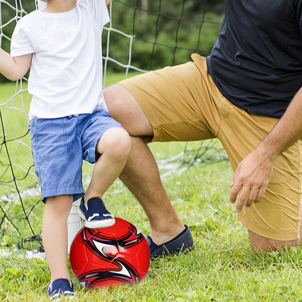 

Pu Training Soccer Ball Size 5 For Kids Lightweight Portable Toddler Football Red Inflatable Outdoor Pvc Ball