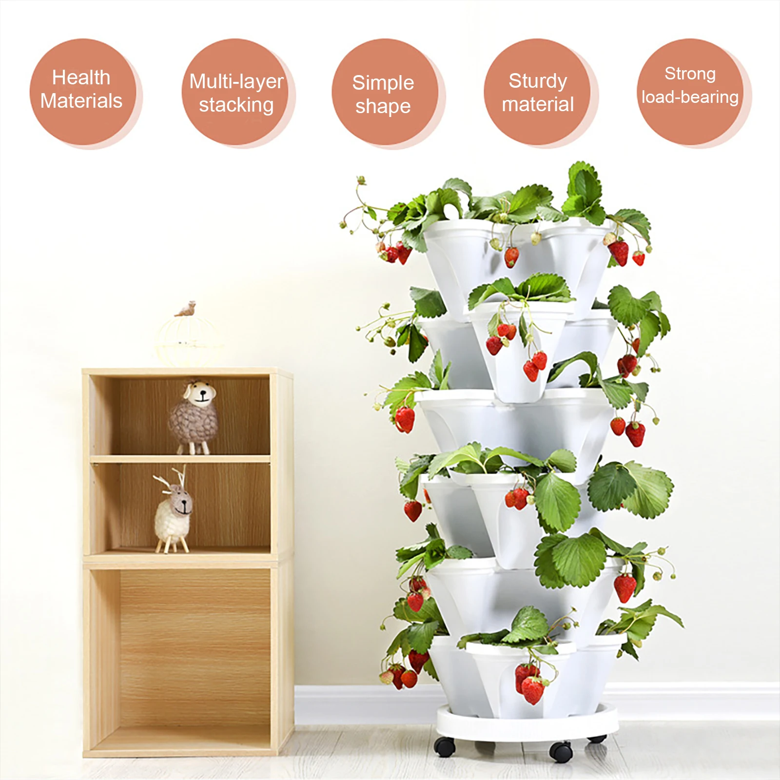 Gardening Vertical Planter Planting Nursery Pots for Flower Succulents