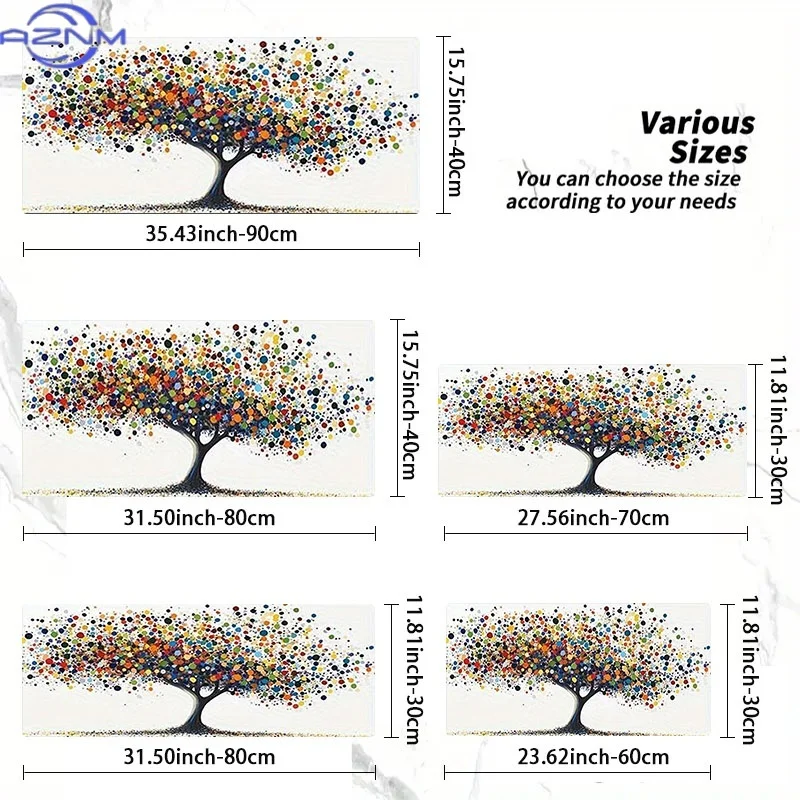 Vibrant Dot Tree Mouse Pad, Rubber Material, Multiple Specifications Available, Ideal for Programmers & Gamers, Perfect as Gradu