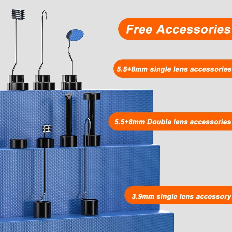 كابل كاميرا المنظار فقط HD1080P 1-15 متر كابل صلب مقاوم للماء 3.9 مللي متر/5.5 مللي متر/8 مللي متر كاميرا واحدة مزدوجة ثلاثية وحدها بدون شاشة #6