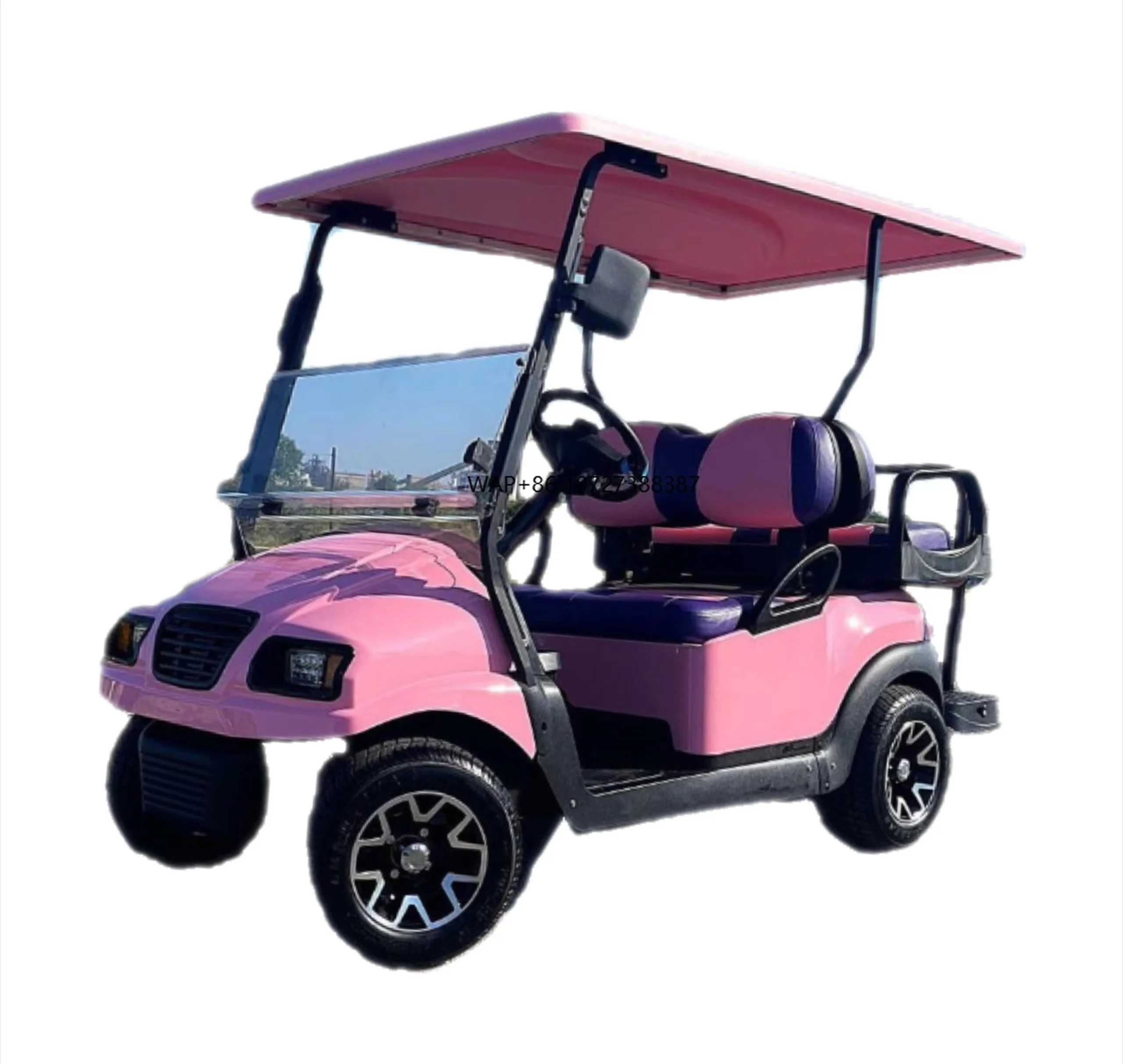 

Cute pink 4 Wheel Golf Cart Electric Scooter Electric Golf Cart 4 Seats High Quality Club Car Mini Electric Off-Road Wholesale