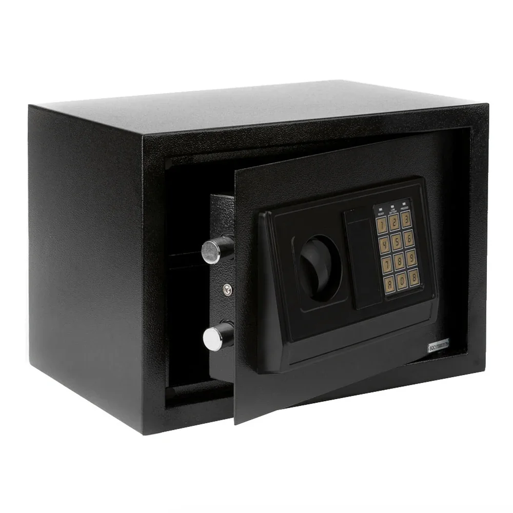 E25EA Electronic Password Steel Plate Safe Box Steel Lock Safety Boxes Security Cabinet for Cash Jewelry Valuables with Keys