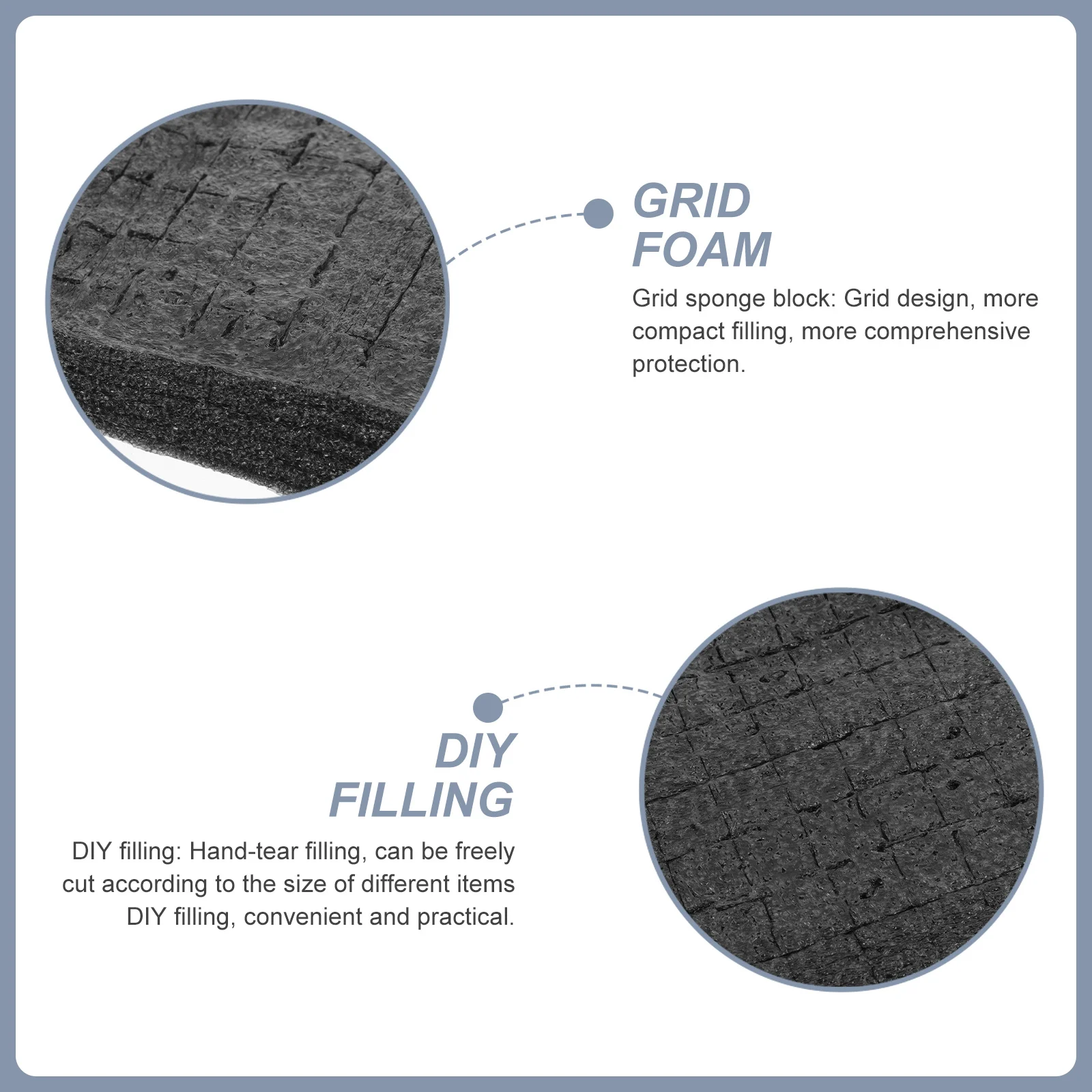 كتل إسفنجية مقاومة للصدمات لحماية توصيل التغليف، حشو رغوي متعدد الاستخدام، أداة ورقة مكعبة كثيفة، فجوة إسفنجية #1