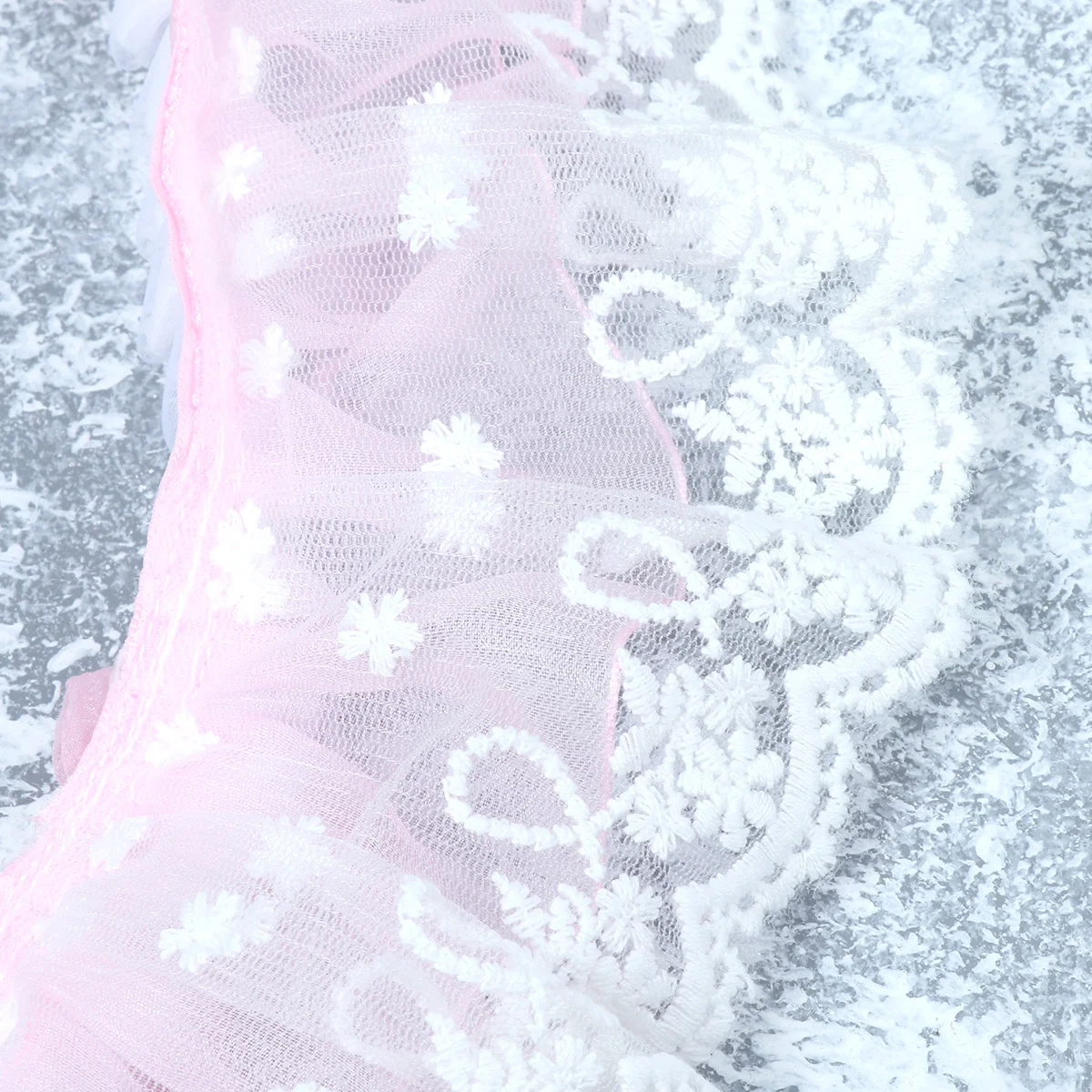 

Lace Pet Dog Wedding Scarf Pink Adjustable Neck Warm Comfortable Puppy Lace Bib Neck Circumference Festival Wear Gift