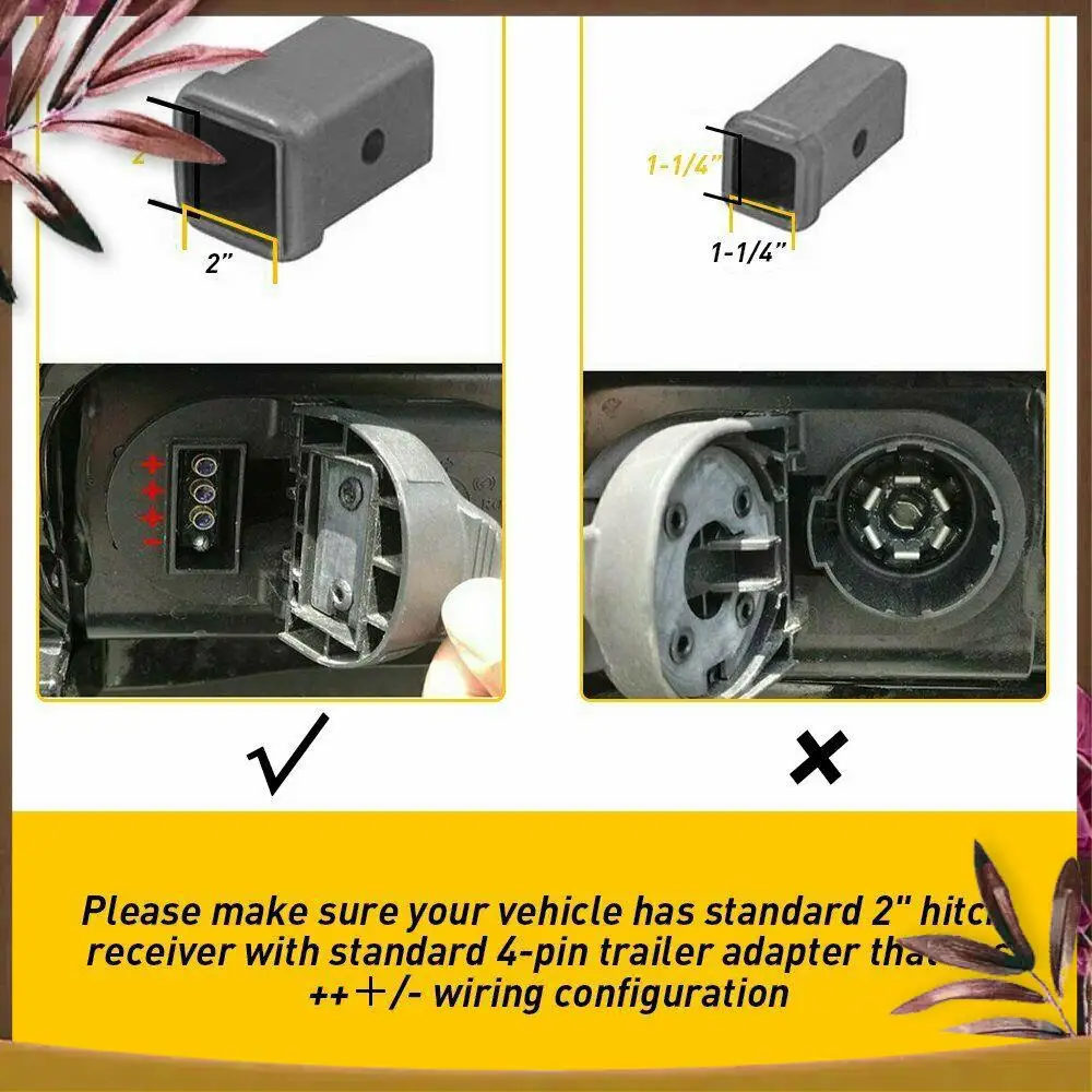 

AB59-2Inch Smoked 15-LED Brake Light DRL Trailer Hitch Cover Fit Towing & Hauling With Pin 12V