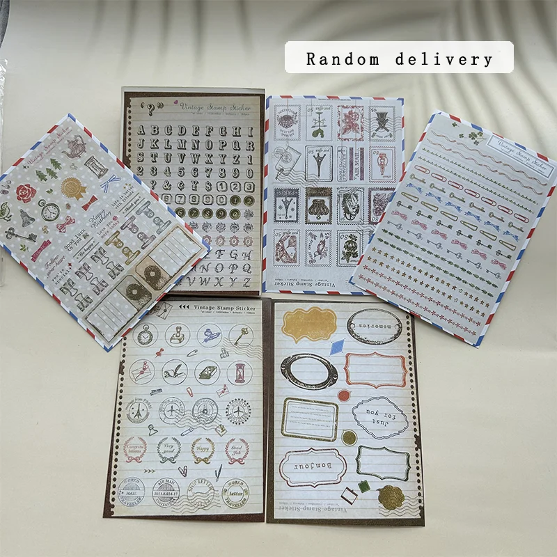 6PCS/Pack Stickers Cute Handbooks Material Phone Cases Laptop Suitcases Water Cups Waterproof Stickers