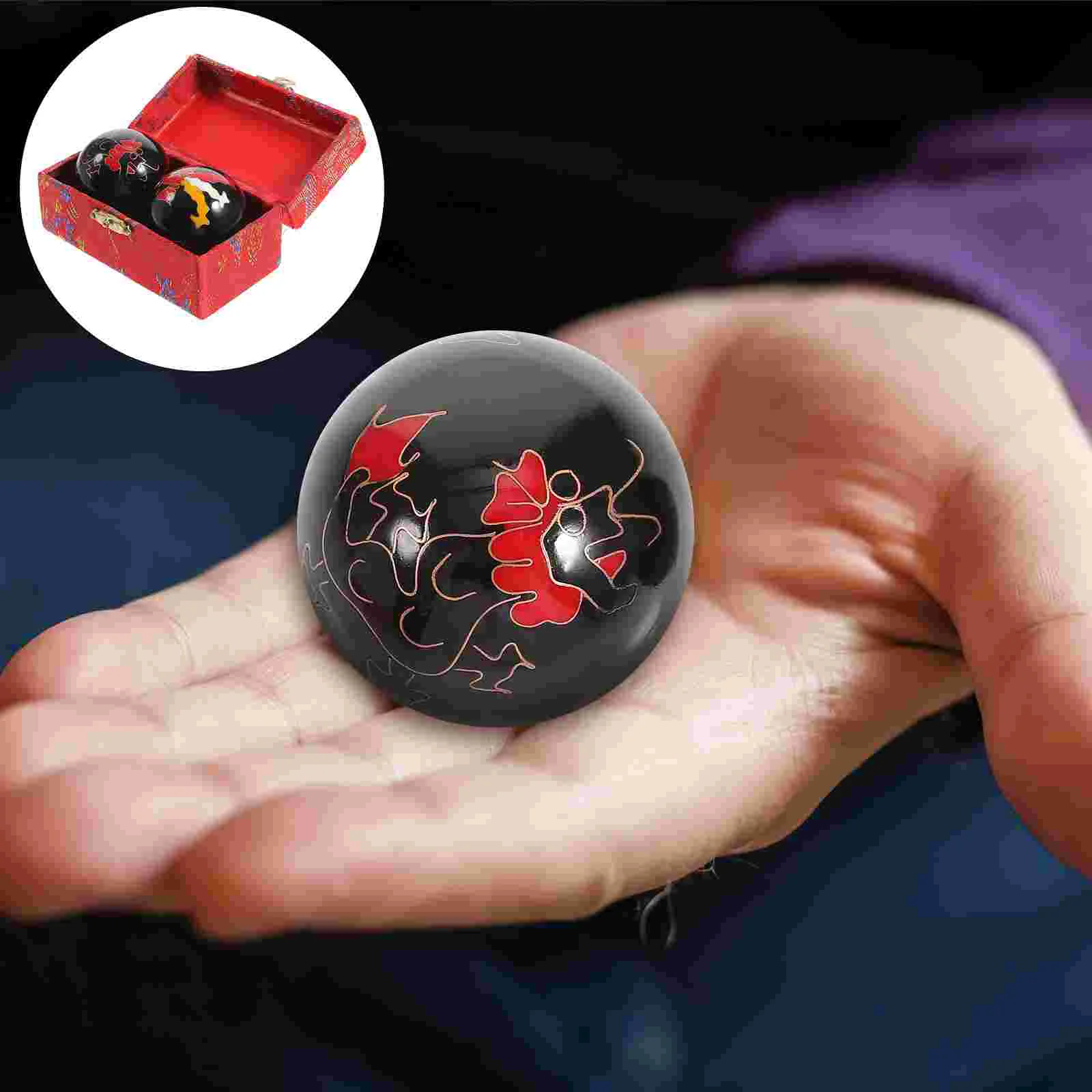 

2 Pcs Chinese Spheres for Massages Baoding Balls Exercise Hand Massager Therapy Fitness