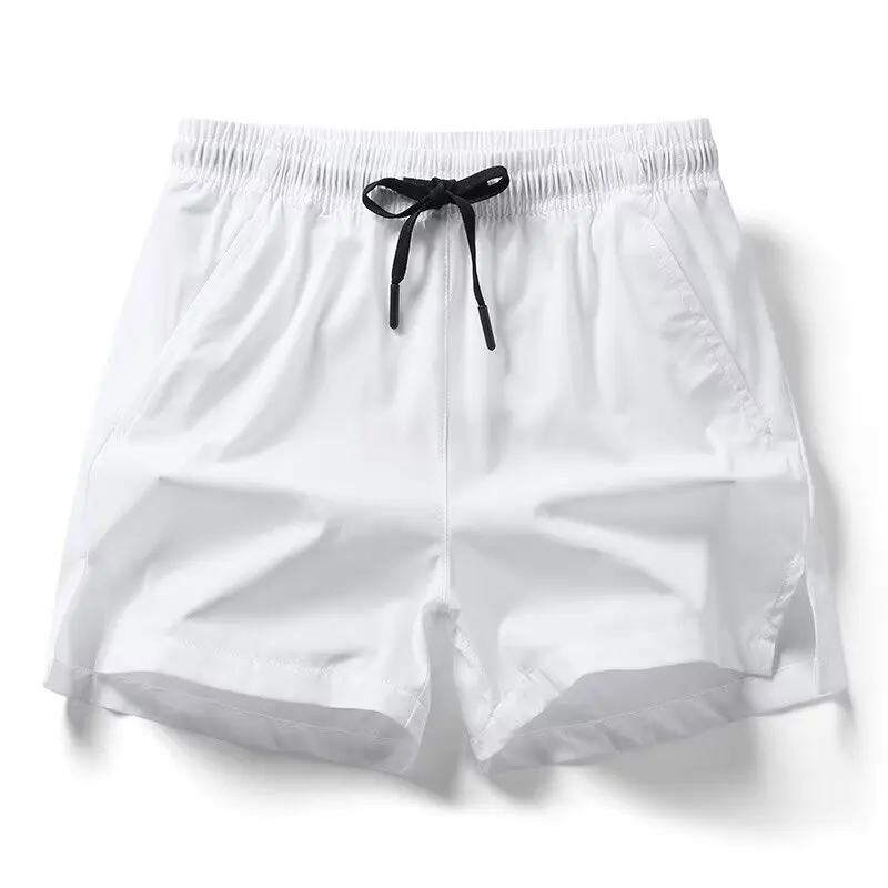 1pcs Summer Men Ice Silk Shorts Quick Drying Running Gym Pants Homme Surf Ventilate Drawstring Casual Outdoor Sport Couple Short