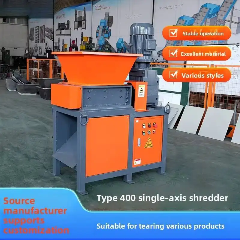 

Wood Oil Drum Tire Garbage Frozen Meat Grinder Small Shredder Single/double Shaft Scrap Metal Plastic Crusher