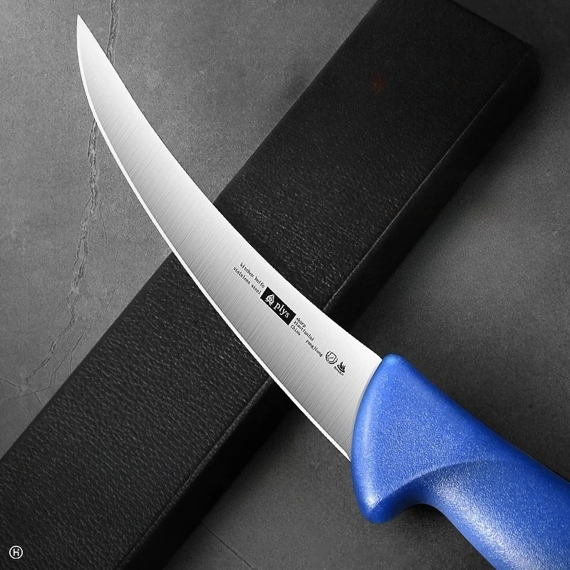 Ausbeinmesser, Steakmesser, Schlachtmesser, ultrascharfes Entlüftungsmesser aus Edelstahl, kleines gebogenes Messer, Skinning-Messer für Metzger
