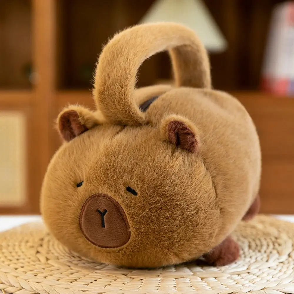 애니메이션 만화 Capybara 플러시 어깨 가방 토끼 대용량 Capybara 핸드백 팬더 지퍼 동물 플러시 가방 여성