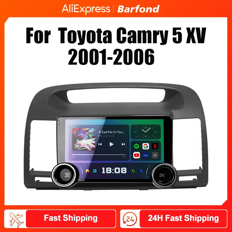 Barfond  X80 For Toyota Camry 5 XV 2001-2006 Car Radio Multimedia Video Player Navigation stereo GPS Android 2din dvd wifi