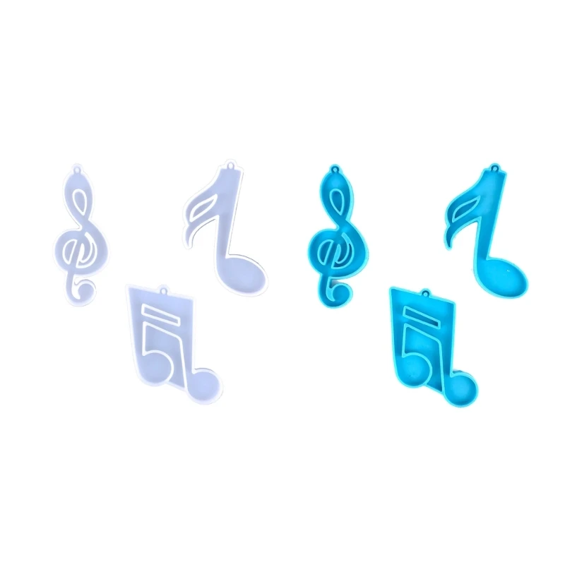 

Note Shaped Resin Silicone Molds,Resin Pendant Mold for Keychain Crafts Making N0HE