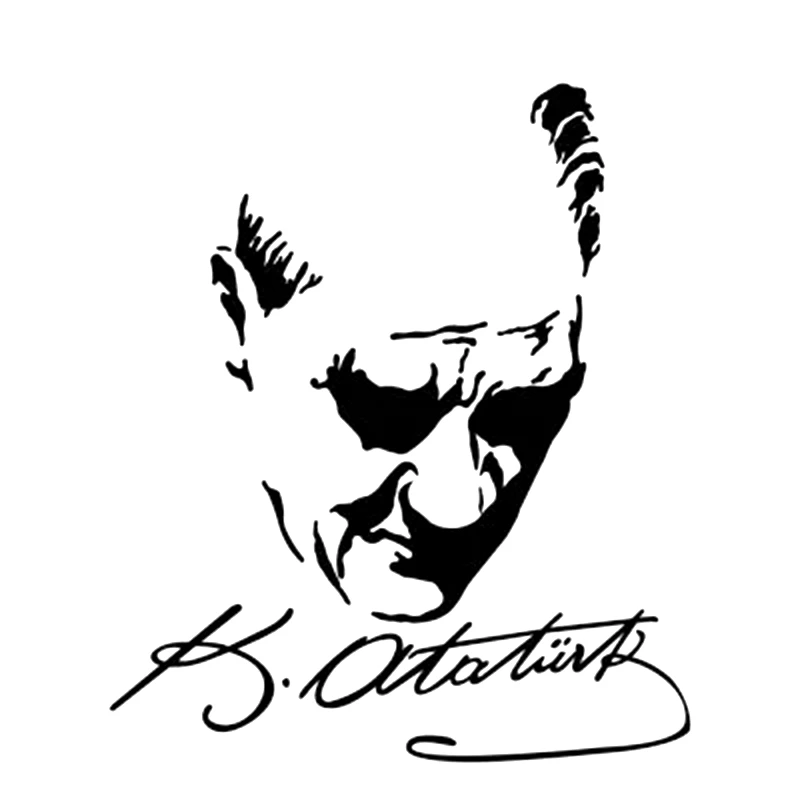 CS31106# Mustafa Kemal Ataturk Car-styling Decals Car Stickers Motorcycle Waterproof and Sunscreen Vinyl Decal