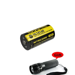 NITECORE NL1816R 18350 1600mAh Battery , 18350 High Performance USB-C Rechargeable Li-ion Battery With Free Flashlight