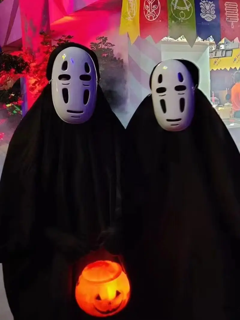 

Faceless Male Cosplay Costume Halloween Neutral Anime Carnival Party Adult Costume Japanese Anime Cosplay Set Horror Demon Ghost