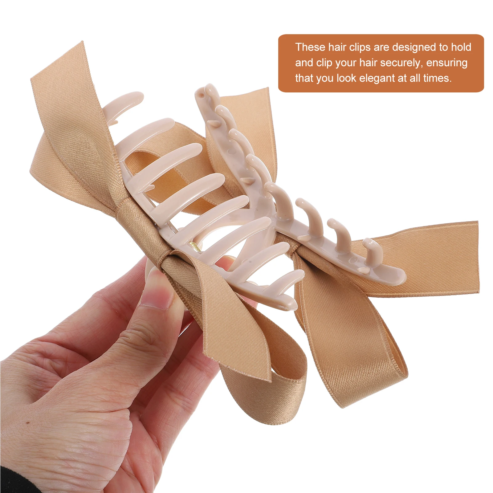 

3 Pcs Bow Shark Clip Big Hair Claw Clips Bowknot Jaw Tie for Women Polyester Miss
