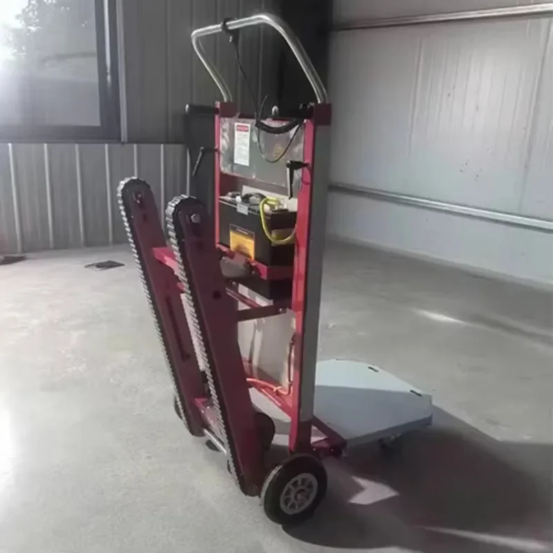 Steel crawler electric stair climber foldable four-wheel heavy cargo transportation 1200W motor platform structure