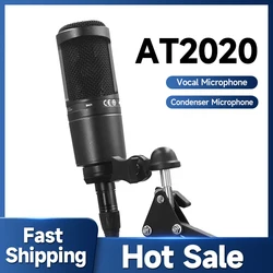 TVOTT-Wired Cardioid Condenser Microphone, Professional Live Recording, Vocal Pro Studio, Karaoke Mic, 100% Original, AT2020