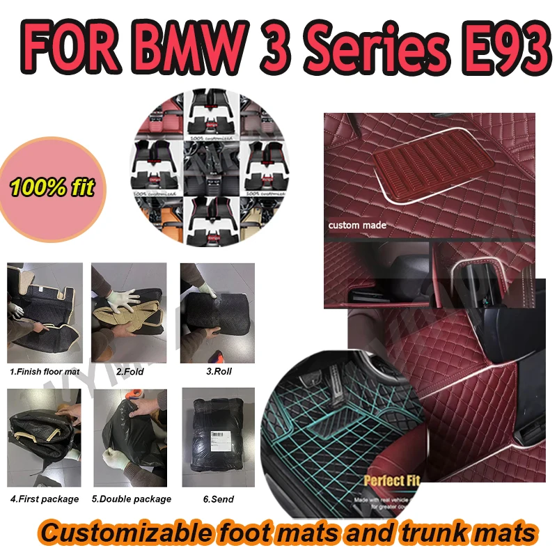 

LUXURY Car Floor Mats For BMW 3 Series E93 2006~2011 Luxury Leather Mat